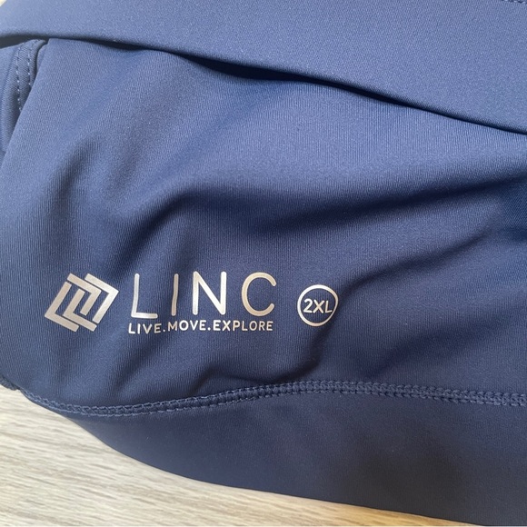 LINC Live Move Explore Navy Blue Strappy Sports Bra Removable Pad Size 2X New - Picture 6 of 11